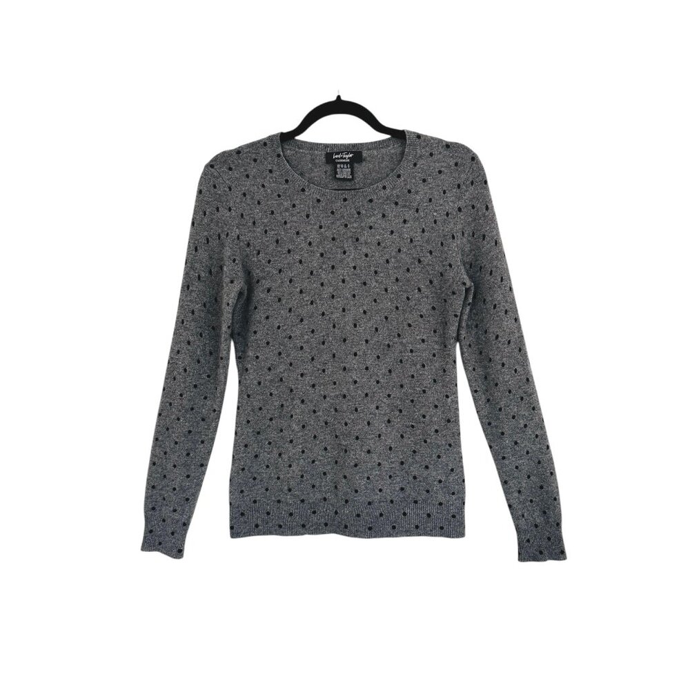 Lord & Taylor Polka Dot Cashmere Sweater